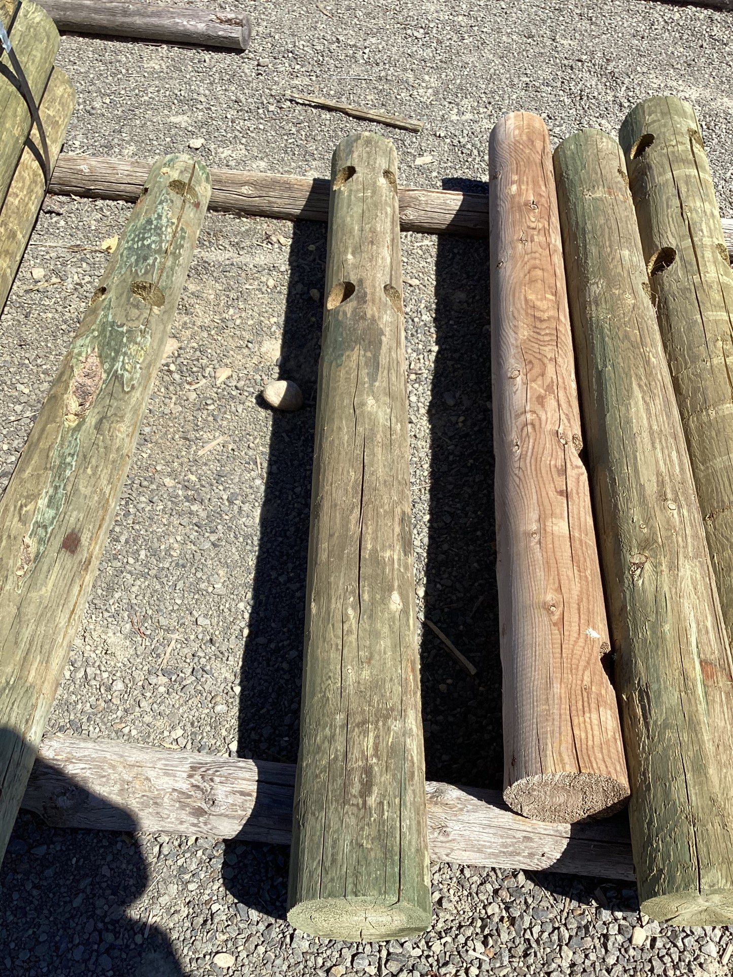 2 Hole 6" x 5' 20-Year Corner Post Flat Top