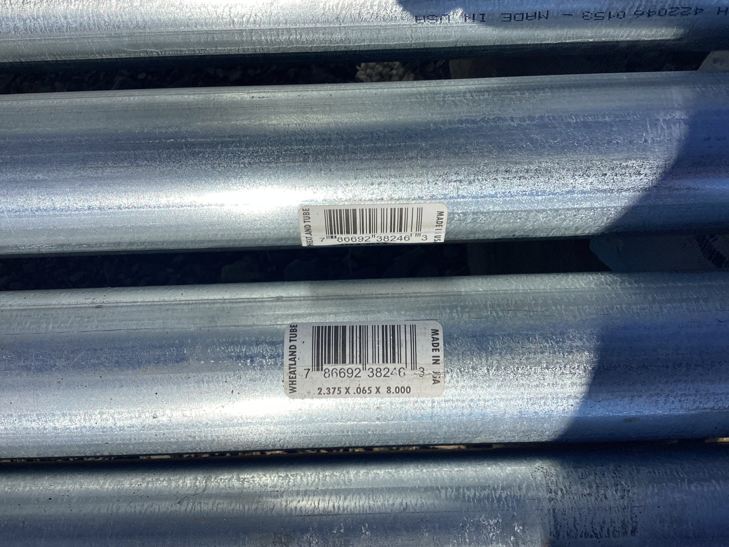 2-3/8" x .065 x 8' Steel Pipe